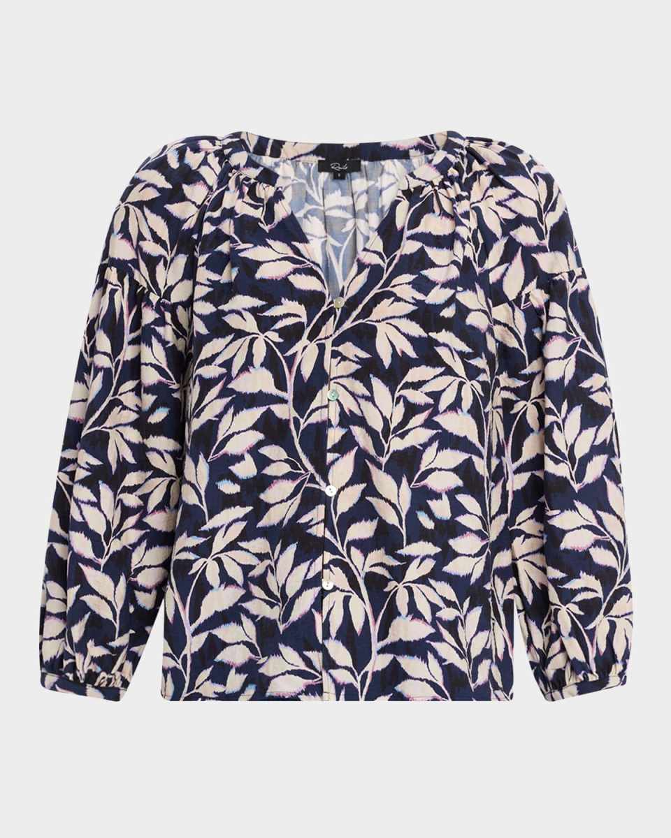 Vasia Button-Front Blous